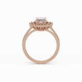 Oval Halo Lab Grown Diamond Engagement Ring