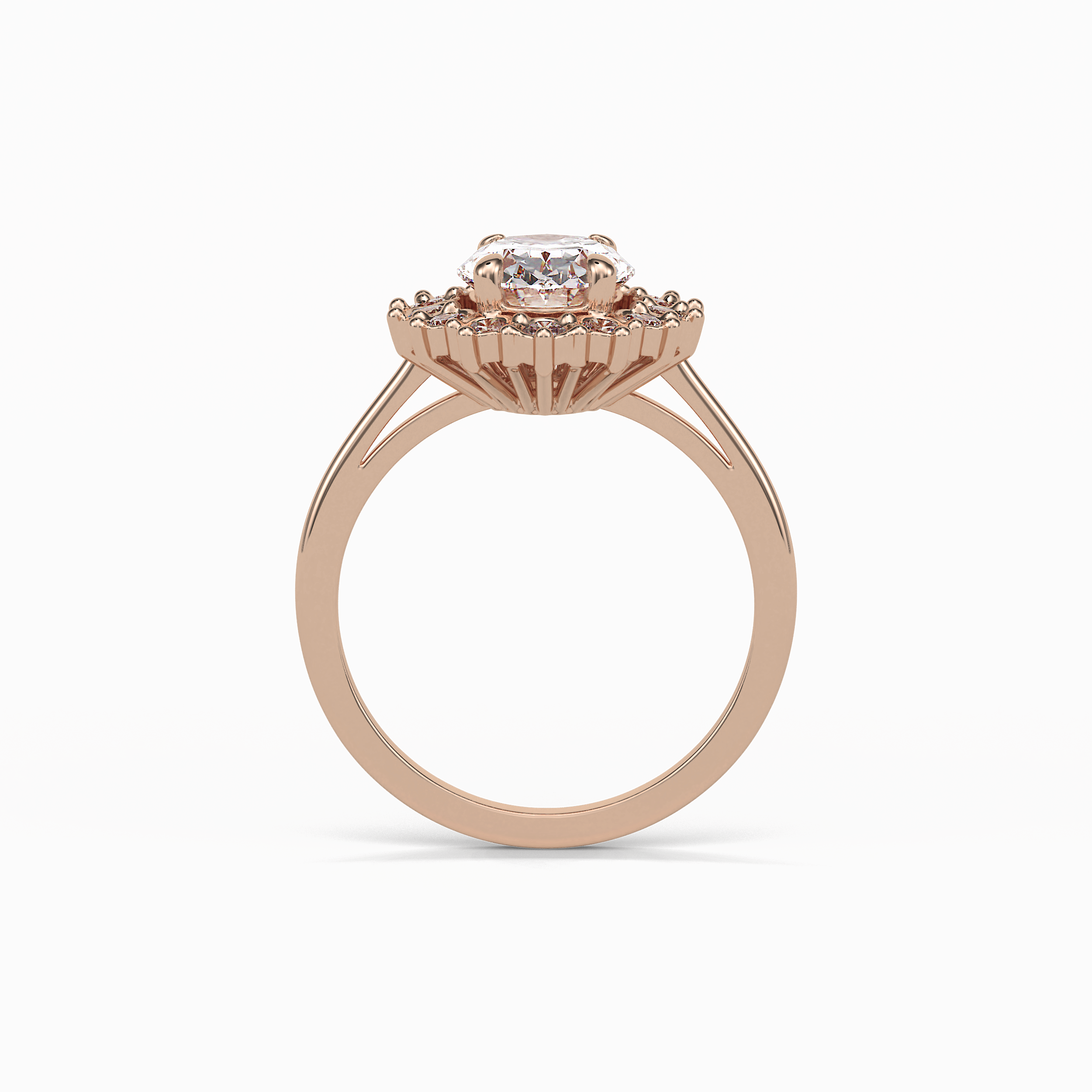 Oval Halo Lab Grown Diamond Engagement Ring
