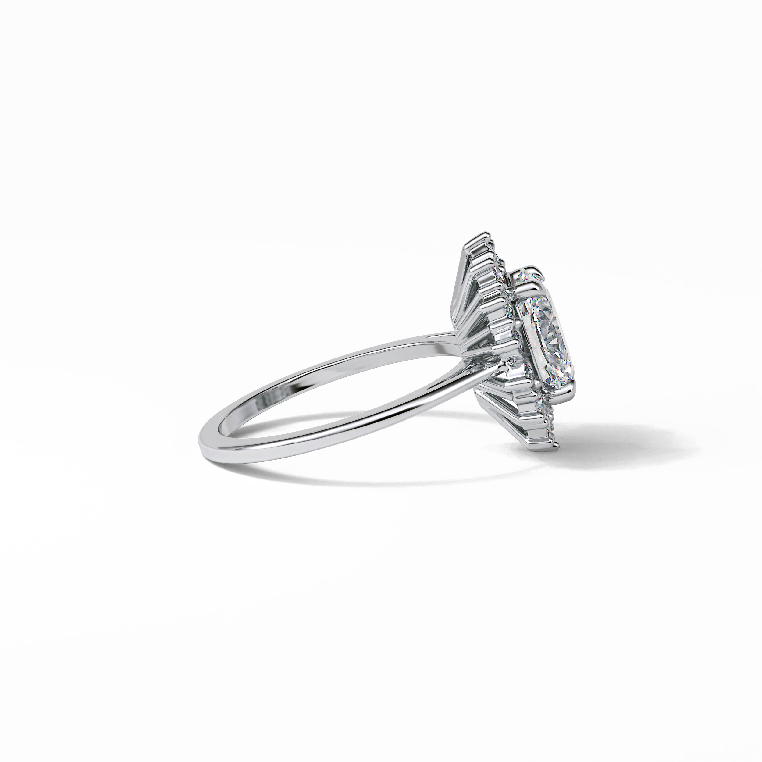 Oval Halo Lab Grown Diamond Engagement Ring