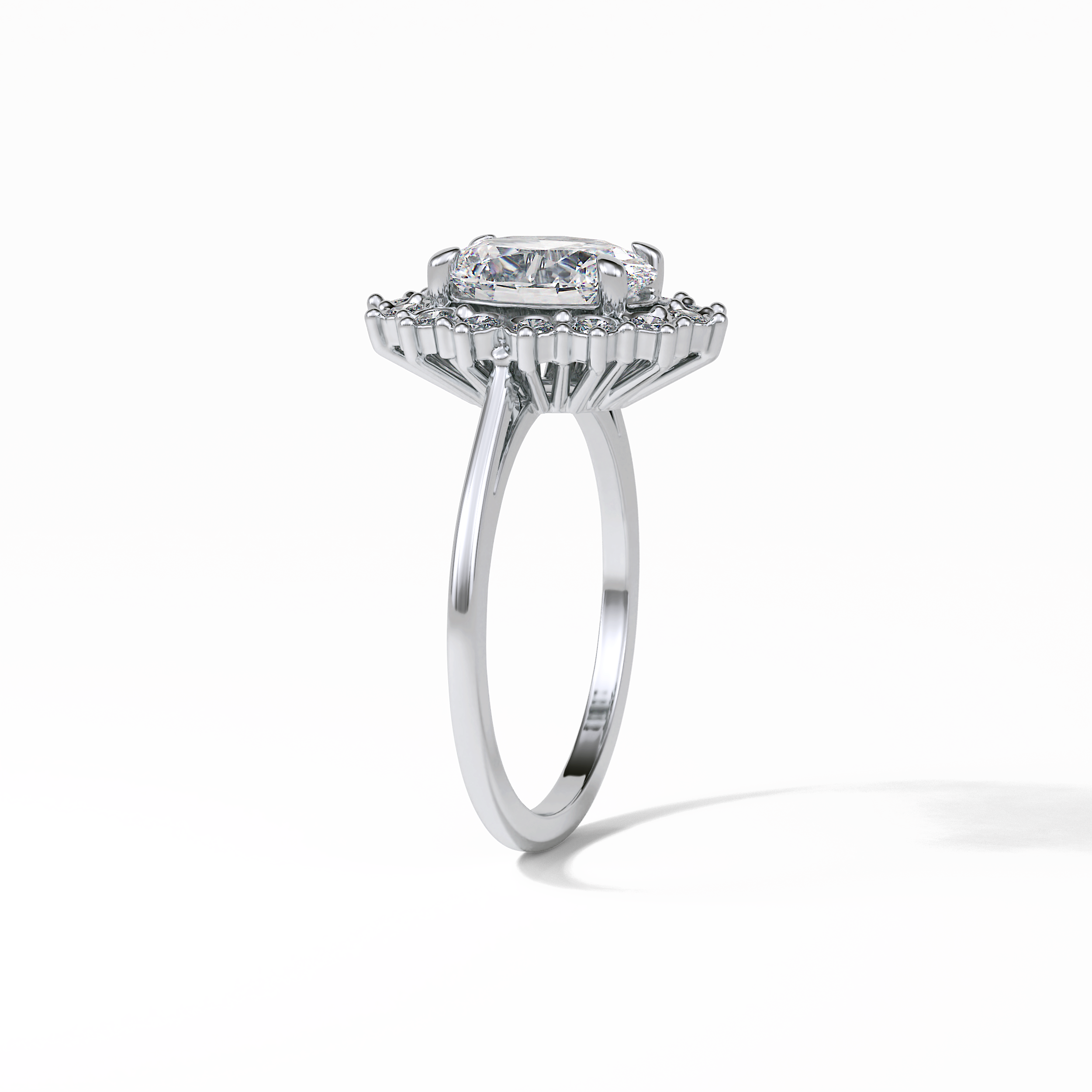 Oval Halo Lab Grown Diamond Engagement Ring