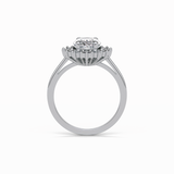 Oval Halo Lab Grown Diamond Engagement Ring