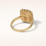 1.05 CT Radiant Shaped Double Halo Moissanite Engagement Ring