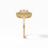 Radiant Double Halo Lab Grown Diamond Engagement Ring