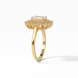 Radiant Double Halo Lab Grown Diamond Engagement Ring