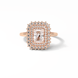 Radiant Double Halo Lab Grown Diamond Engagement Ring