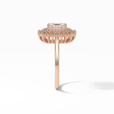 Radiant Double Halo Lab Grown Diamond Engagement Ring