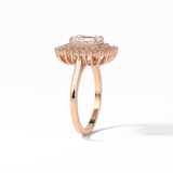 Radiant Double Halo Lab Grown Diamond Engagement Ring
