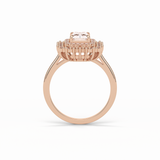 Radiant Double Halo Lab Grown Diamond Engagement Ring
