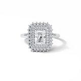Radiant Double Halo Lab Grown Diamond Engagement Ring
