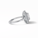 Radiant Double Halo Lab Grown Diamond Engagement Ring