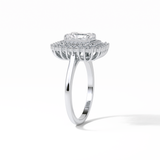 Radiant Double Halo Lab Grown Diamond Engagement Ring