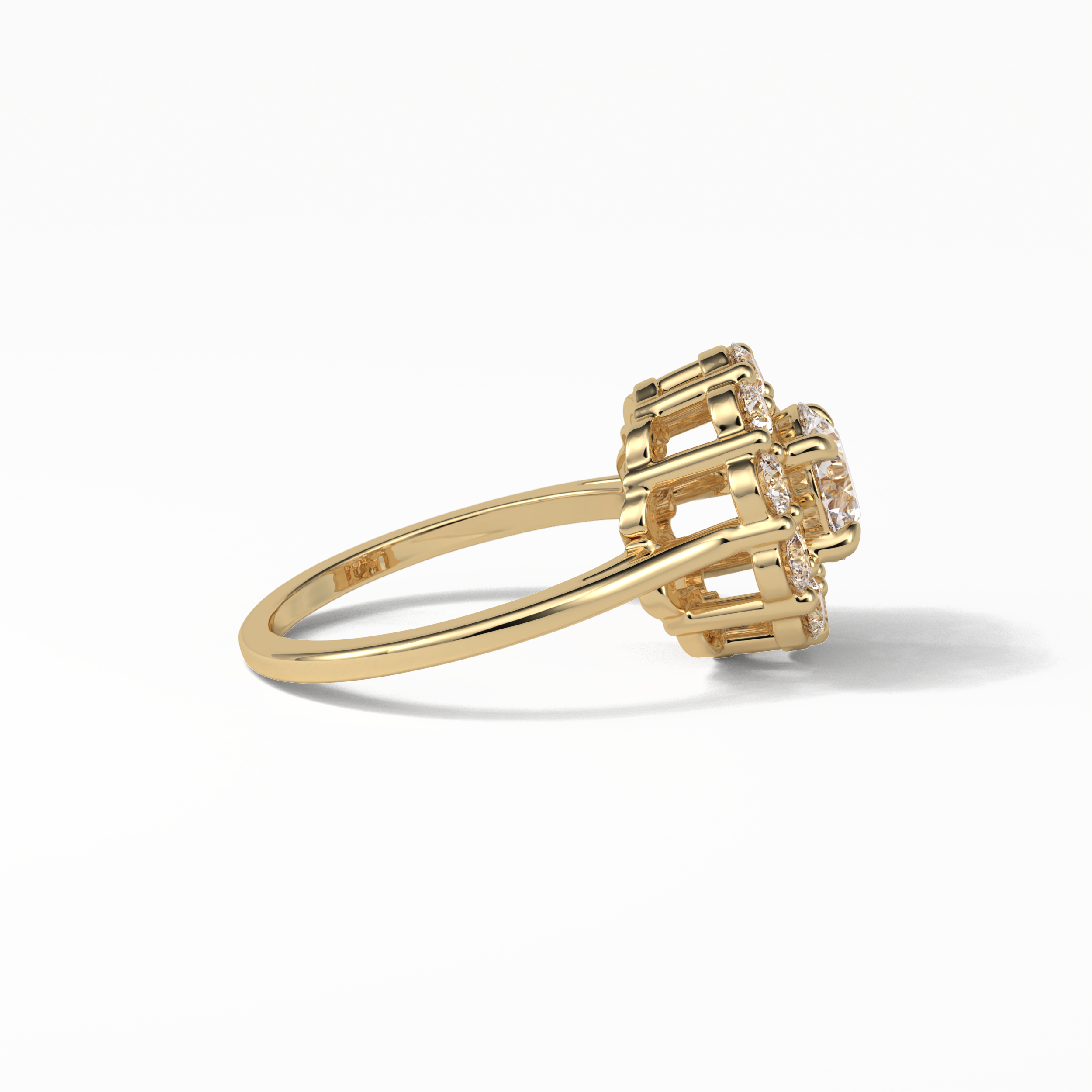 Round Halo Lab Grown Diamond Engagement Ring