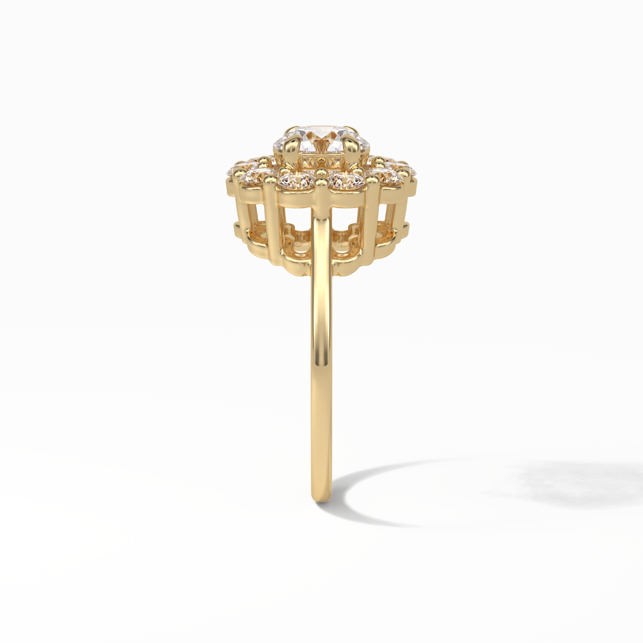 Round Halo Lab Grown Diamond Engagement Ring