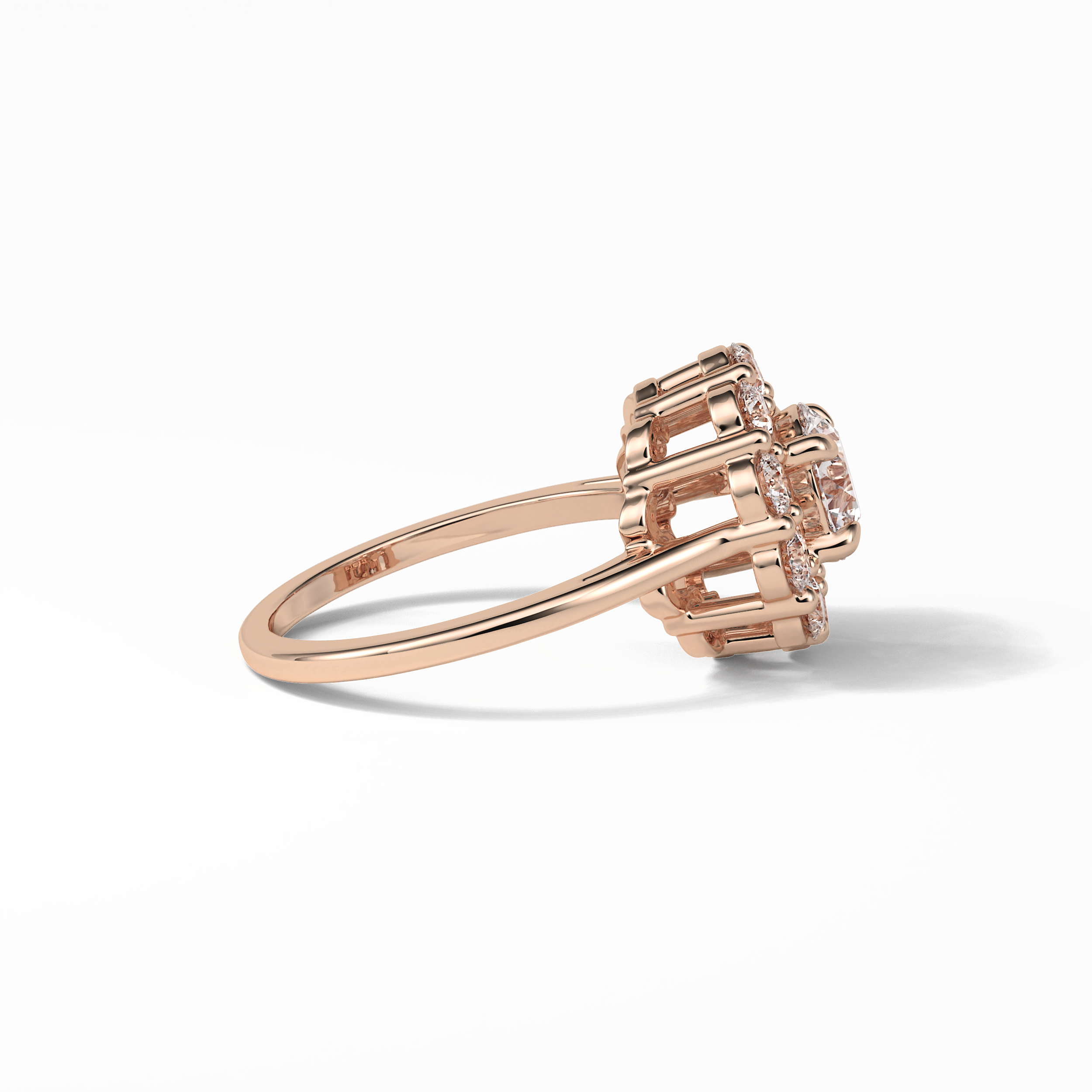 Round Halo Lab Grown Diamond Engagement Ring