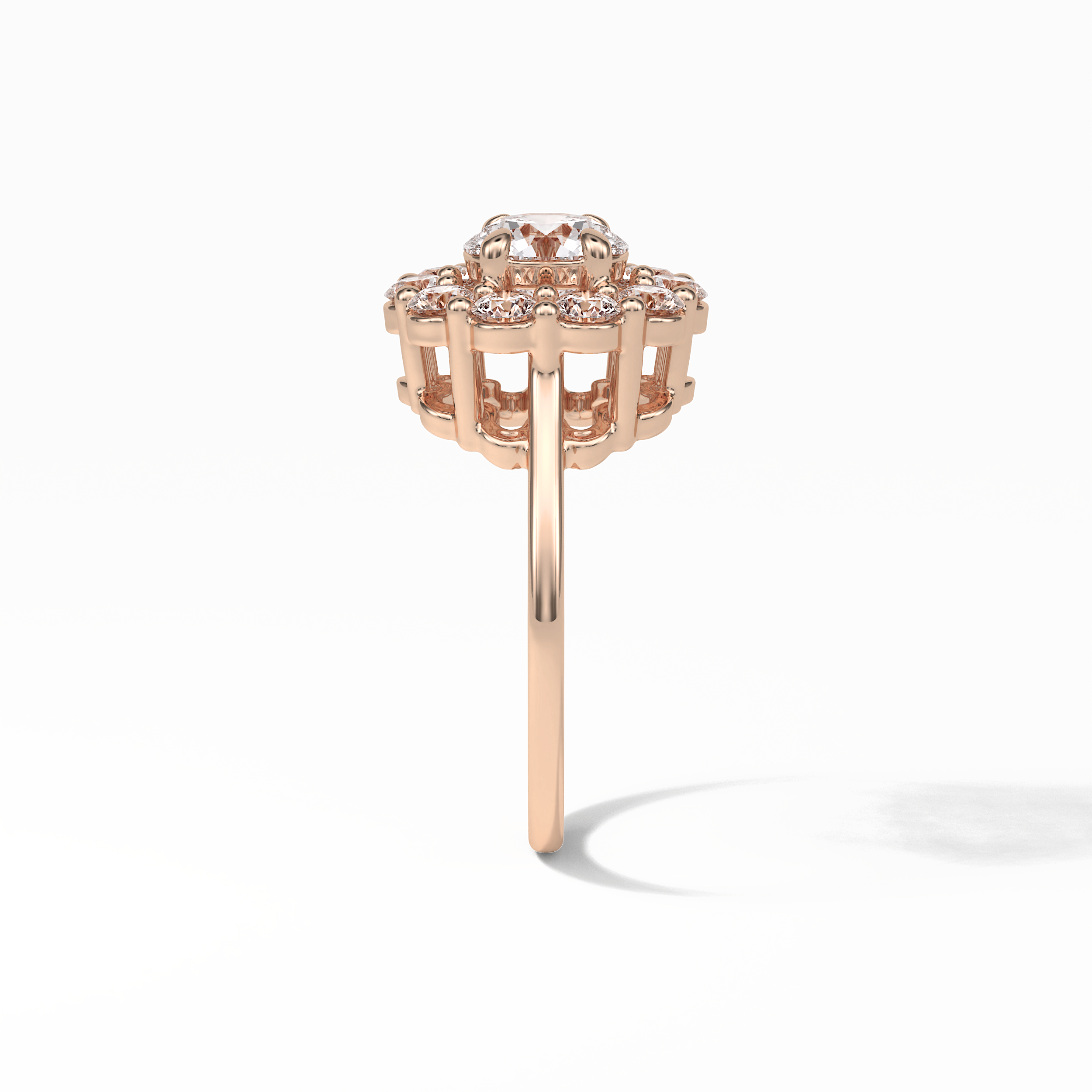 Round Halo Lab Grown Diamond Engagement Ring