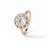 Round Halo Lab Grown Diamond Engagement Ring