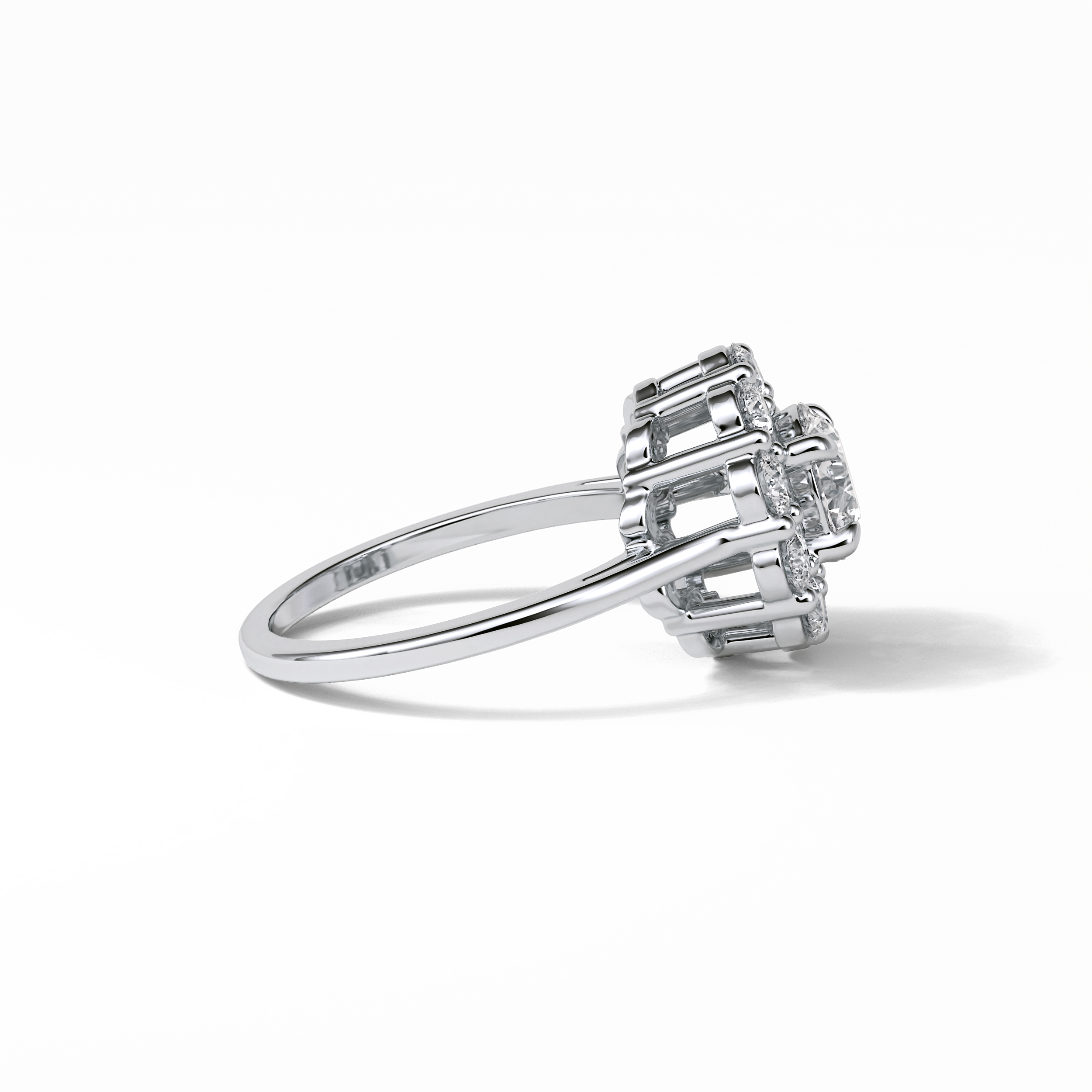 Round Halo Lab Grown Diamond Engagement Ring