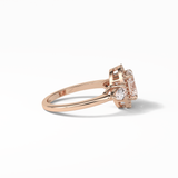Oval Halo & Three Stones Lab Grown Diamond Engagement Ring