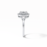 Oval Halo & Three Stones Lab Grown Diamond Engagement Ring