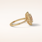 1.91 CT Oval Shaped Halo Moissanite Engagement Ring