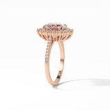 Oval Halo & Pave Lab Grown Diamond Engagement Ring