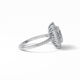Oval Halo & Pave Lab Grown Diamond Engagement Ring
