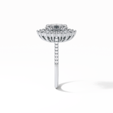 Oval Halo & Pave Lab Grown Diamond Engagement Ring