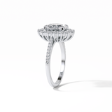 Oval Halo & Pave Lab Grown Diamond Engagement Ring