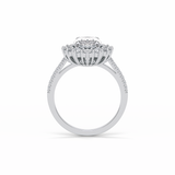 Oval Halo & Pave Lab Grown Diamond Engagement Ring