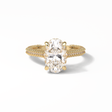 Oval Pave & Hidden Halo Lab Grown Diamond Engagement Ring