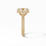 Oval Pave & Hidden Halo Lab Grown Diamond Engagement Ring