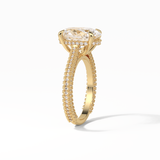 Oval Pave & Hidden Halo Lab Grown Diamond Engagement Ring