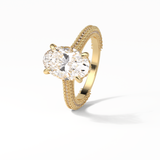 Oval Pave & Hidden Halo Lab Grown Diamond Engagement Ring