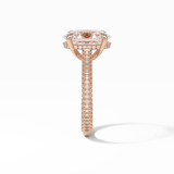 Oval Pave & Hidden Halo Lab Grown Diamond Engagement Ring
