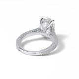 Oval Pave & Hidden Halo Lab Grown Diamond Engagement Ring