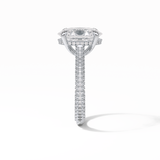Oval Pave & Hidden Halo Lab Grown Diamond Engagement Ring