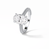 Oval Pave & Hidden Halo Lab Grown Diamond Engagement Ring
