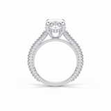 Oval Pave & Hidden Halo Lab Grown Diamond Engagement Ring