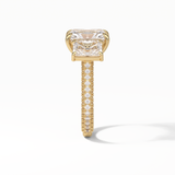 Radiant Pave & Three Stones Lab Grown Diamond Engagement Ring