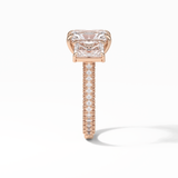 Radiant Pave & Three Stones Lab Grown Diamond Engagement Ring