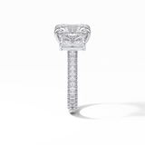 Radiant Pave & Three Stones Lab Grown Diamond Engagement Ring