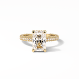 Radiant Pave & Hidden Halo Lab Grown Diamond Engagement Ring