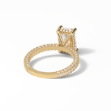 Radiant Pave & Hidden Halo Lab Grown Diamond Engagement Ring