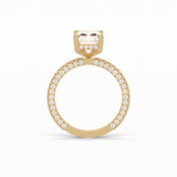 Radiant Pave & Hidden Halo Lab Grown Diamond Engagement Ring