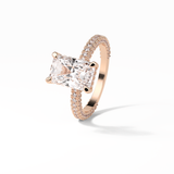 Radiant Pave & Hidden Halo Lab Grown Diamond Engagement Ring