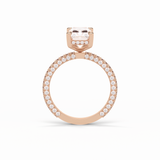 Radiant Pave & Hidden Halo Lab Grown Diamond Engagement Ring