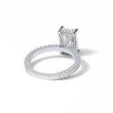 Radiant Pave & Hidden Halo Lab Grown Diamond Engagement Ring