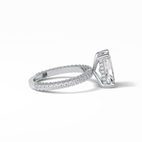 Radiant Pave & Hidden Halo Lab Grown Diamond Engagement Ring