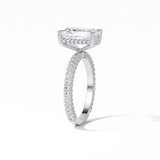 Radiant Pave & Hidden Halo Lab Grown Diamond Engagement Ring