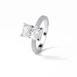 Radiant Pave & Hidden Halo Lab Grown Diamond Engagement Ring